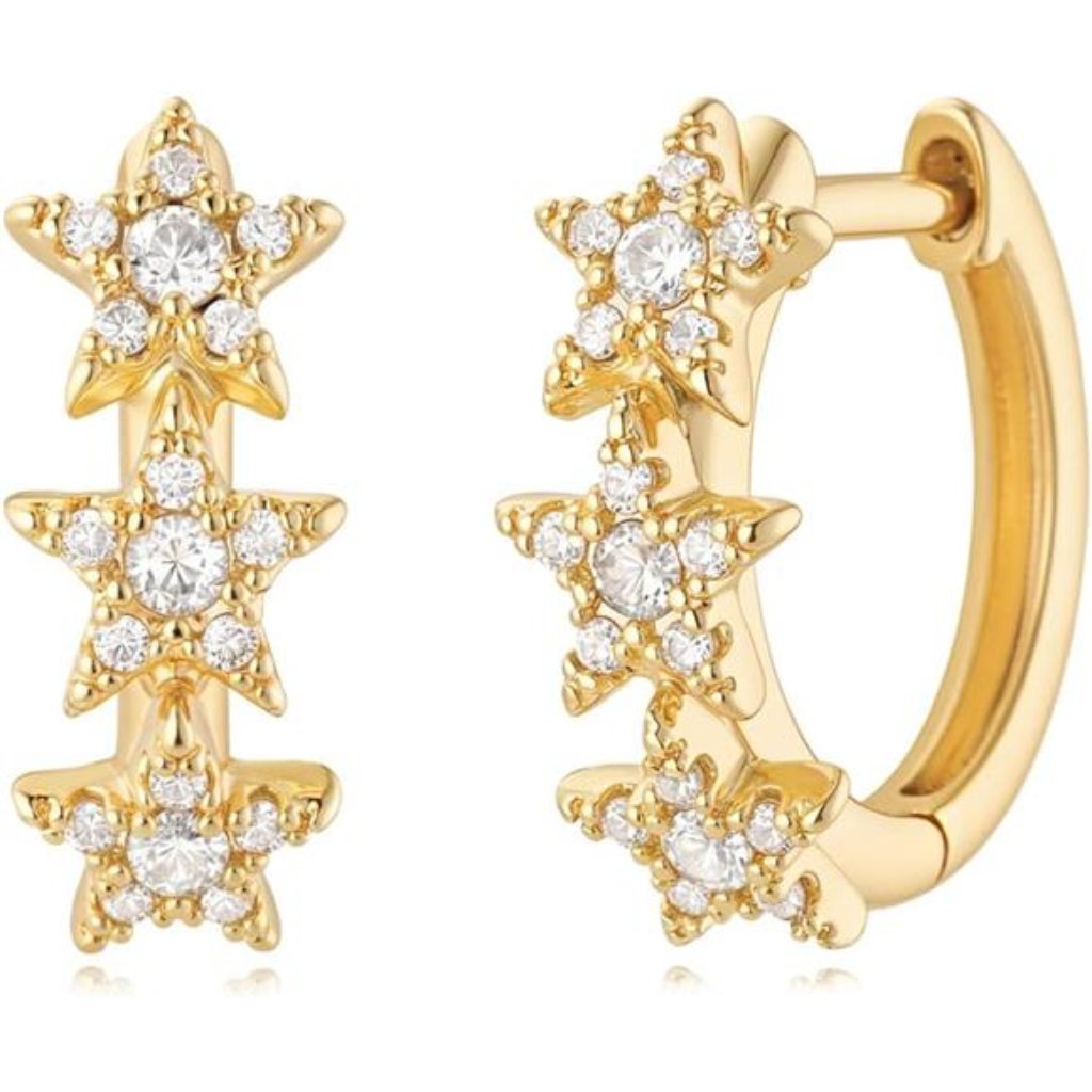 Women Gold Huggie Hoop Earrings Ear Stud Cuff 14k Gold Plated Small Trendy 39$